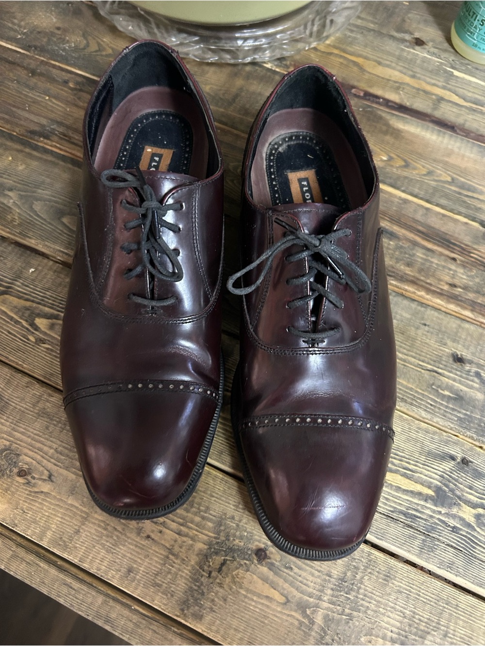 Florsheim Men's Cap-Toe Oxfords - Burgundy/Brown